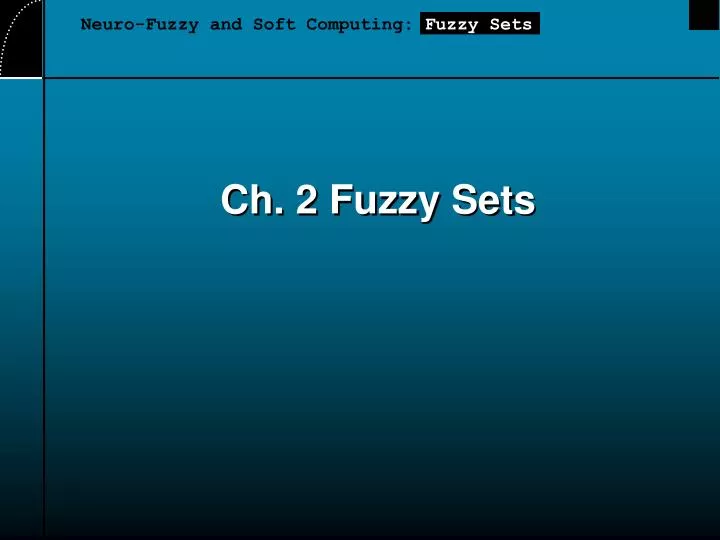 ch 2 fuzzy sets