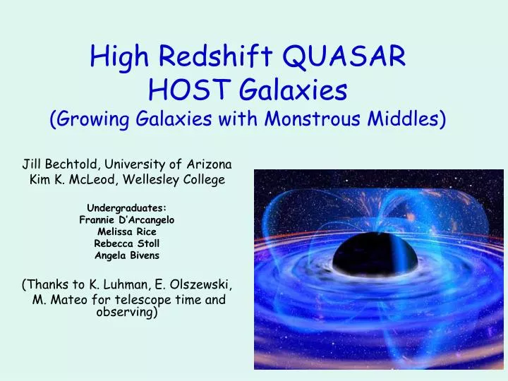 high redshift quasar host galaxies growing galaxies with monstrous middles