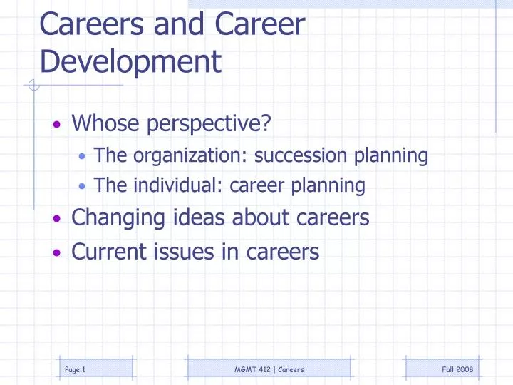 careers and career development