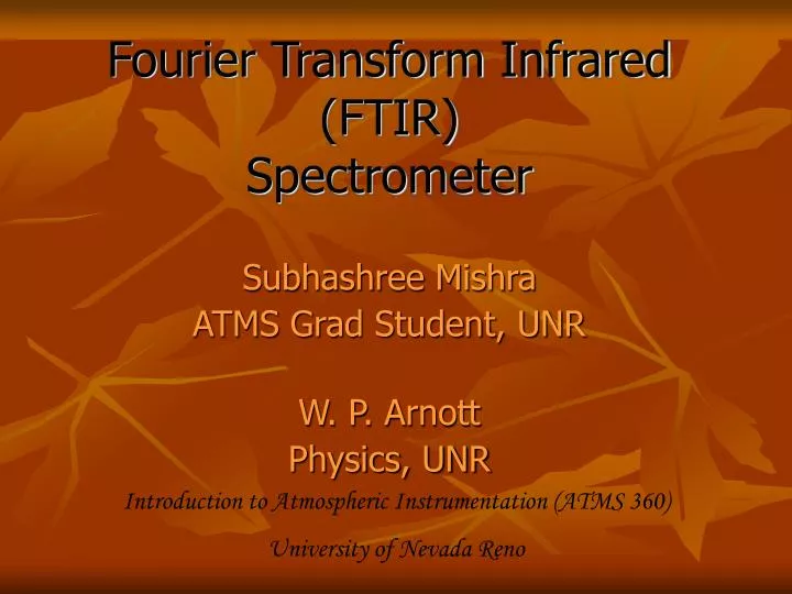 fourier transform infrared ftir spectrometer