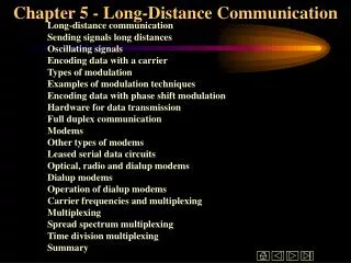 Chapter 5 - Long-Distance Communication