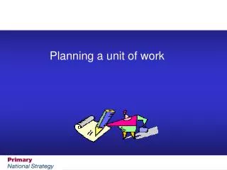 Planning a unit of work