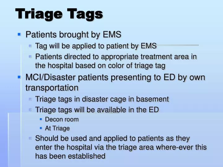 triage tags