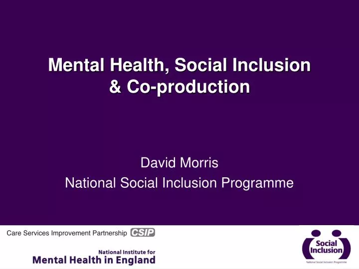 mental health social inclusion co production