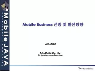 Mobile Business 전망 및 발전방향