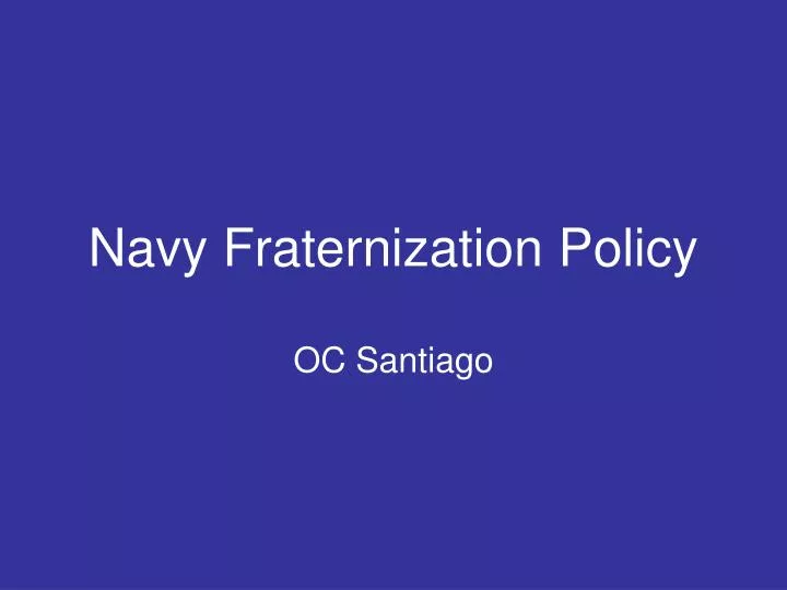 navy fraternization policy