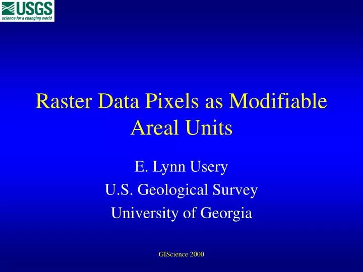 raster data pixels as modifiable areal units