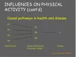 INFLUENCES ON PHYSICAL ACTIVITY (cont’d) - slide 1