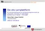 Die elis-Lernplattform - slide 1