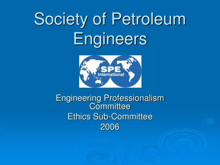 society of petroleum engineers