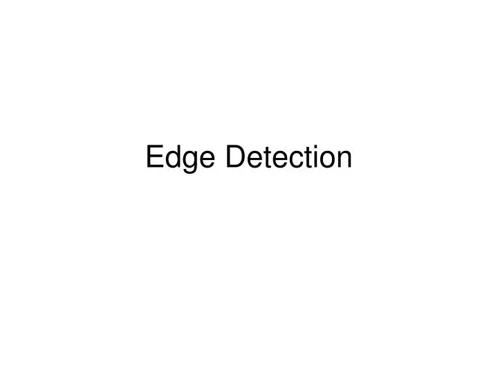 edge detection