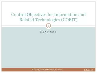 Control Objectives for Information and Related Technologies (COBIT)