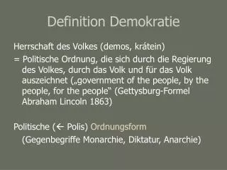 Definition Demokratie