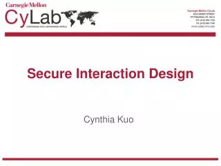 Secure Interaction Design