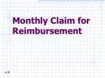 Monthly Claim for Reimbursement - slide 1