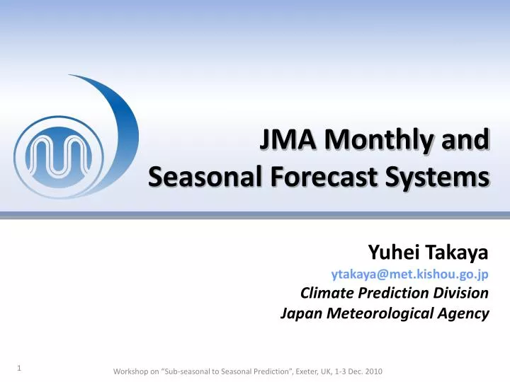jma monthly and seasonal forecast systems