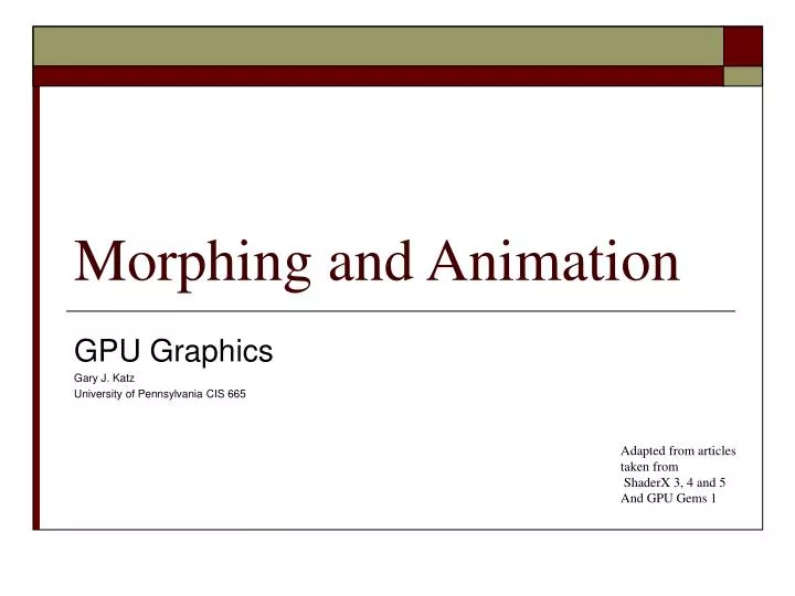 morphing and animation