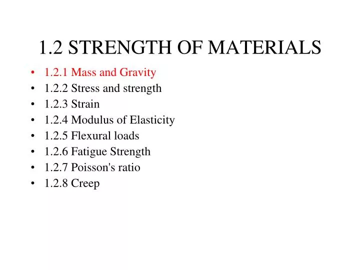1 2 strength of materials