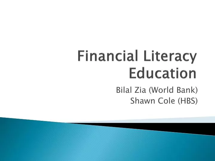 financial literacy education