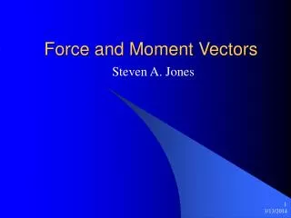 Force and Moment Vectors