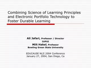 Combining Science of Learning Principles and Electronic Portfolio Technology to Foster Durable Learning
