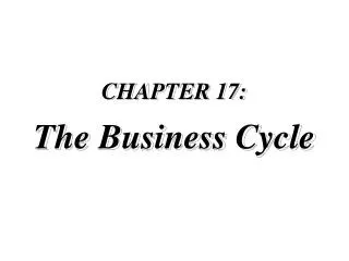 CHAPTER 17: The Business Cycle