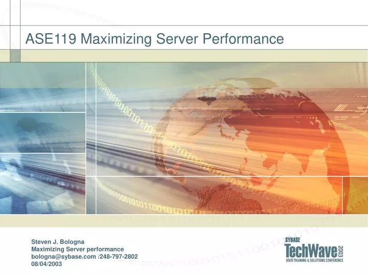 ase119 maximizing server performance