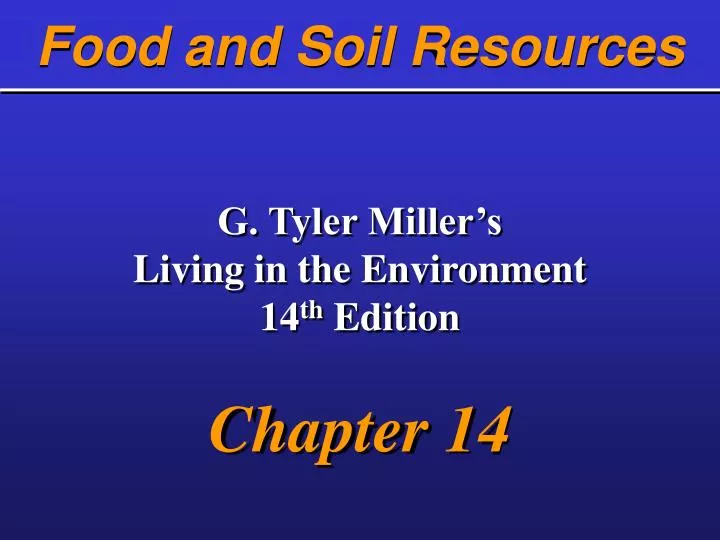 food and soil resources