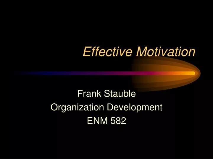 effective motivation