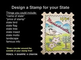 Design a Stamp for your State
