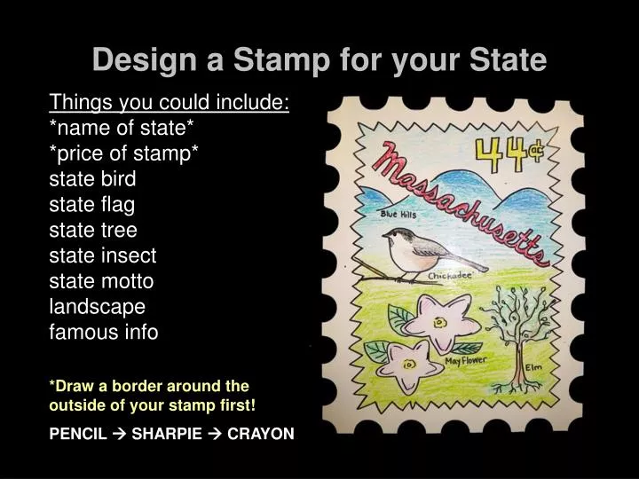 design a stamp for your state