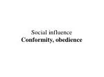 Social influence Conformity, obedience - slide 1
