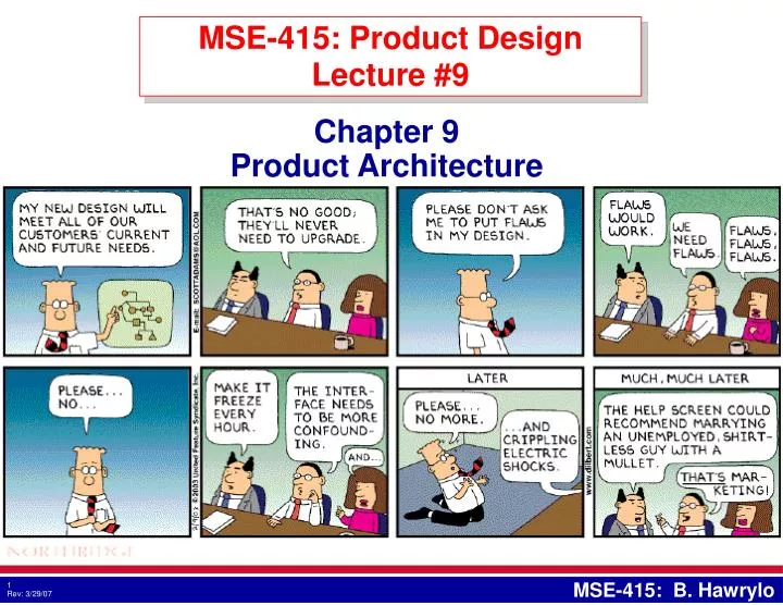 mse 415 product design lecture 9