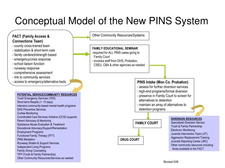 conceptual model of the new pins system