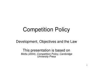 Competition Policy