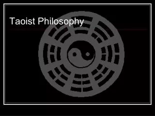 Taoist Philosophy