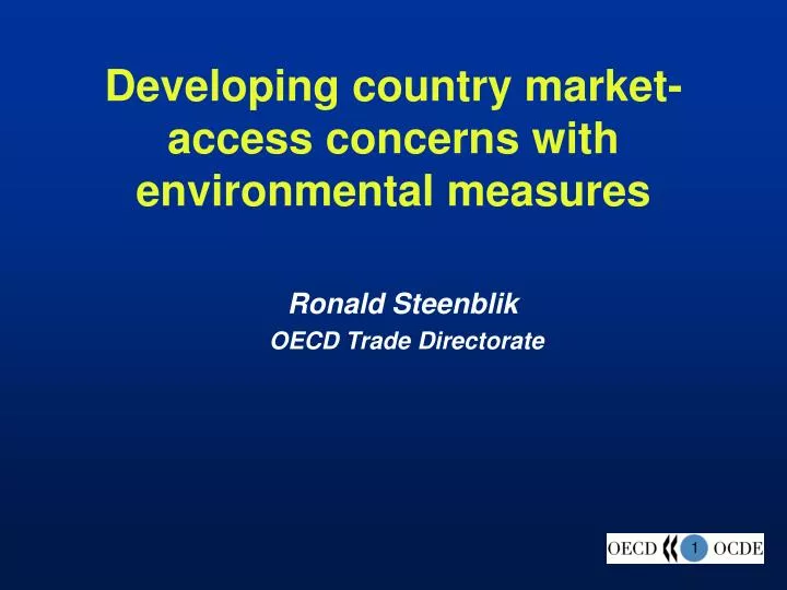developing country market access concerns with environmental measures