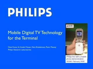 Mobile Digital TV Technology for the Terminal