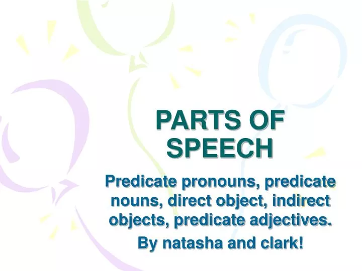 parts of speech