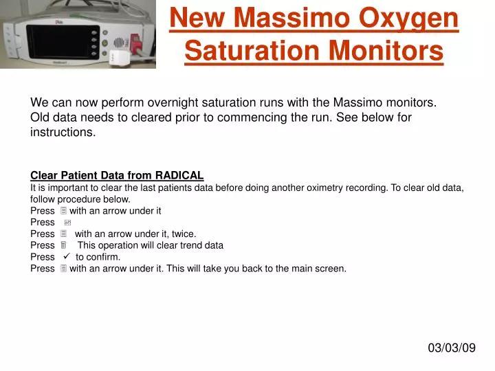 new massimo oxygen saturation monitors