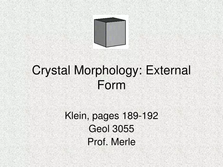 crystal morphology external form