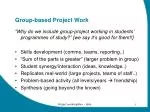 Group-based Project Work - slide 1