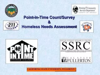 Point-in-Time Count/Survey &amp; Homeless Needs Assessment