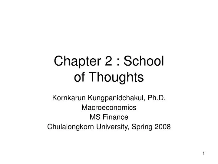 chapter 2 school of thoughts