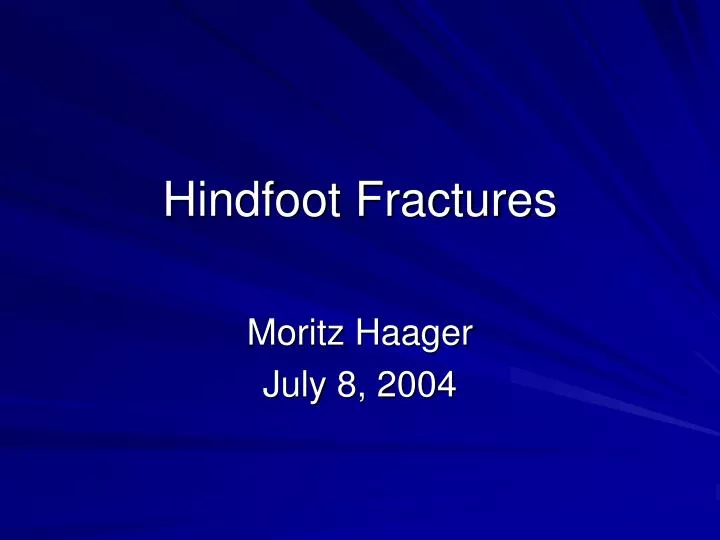 hindfoot fractures