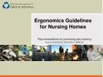Ergonomics Guidelines for Nursing Homes - slide 1