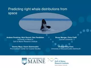 Predicting right whale distributions from space
