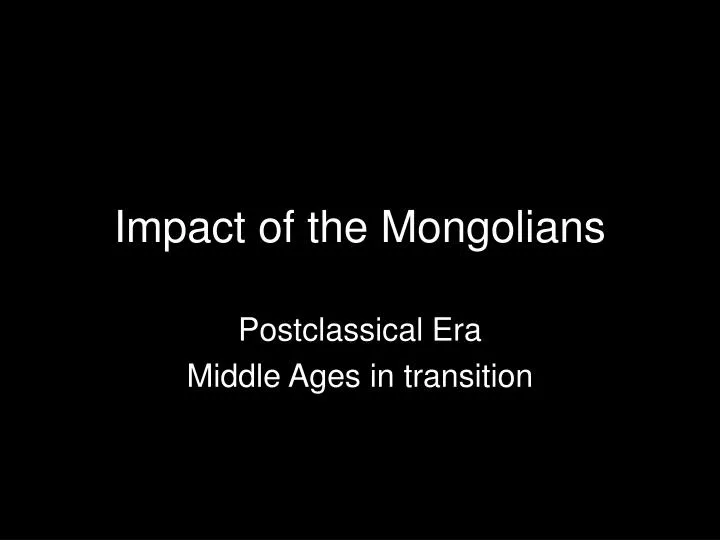 impact of the mongolians