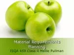 Material Requirements Planning - slide 1