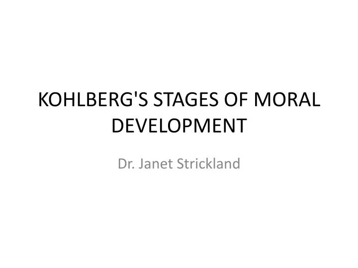 kohlberg s stages of moral development